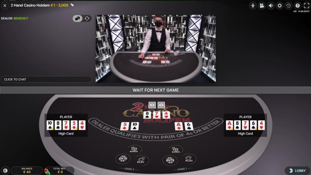 2 hand casino holdem evolution gaming