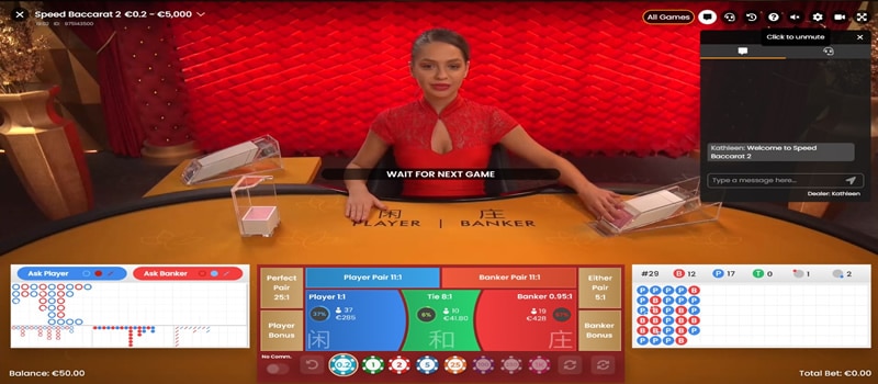 Speed Baccarat Jeu pragmatique